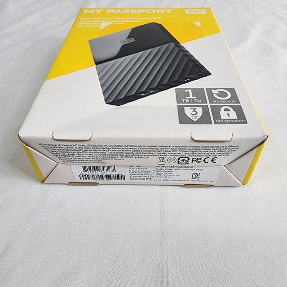 WD My Passport  1TB WDBYNN0010BBK Portable Hard Drive (HARD DRIVE ONLY) - Picture 8 of 11